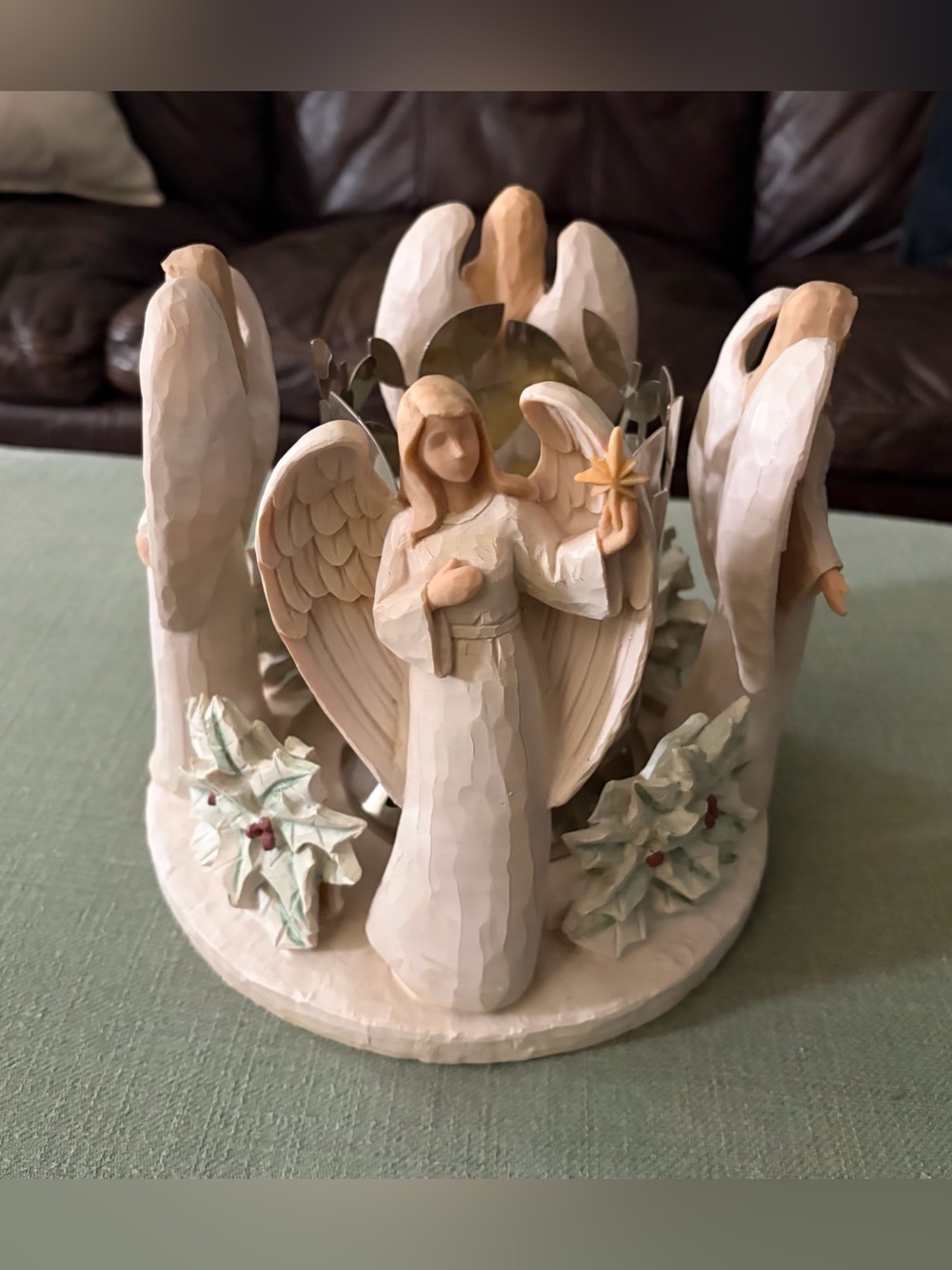 🪽 ‘Ring of Fire’ Angel Candle Holder with Candle 🪽